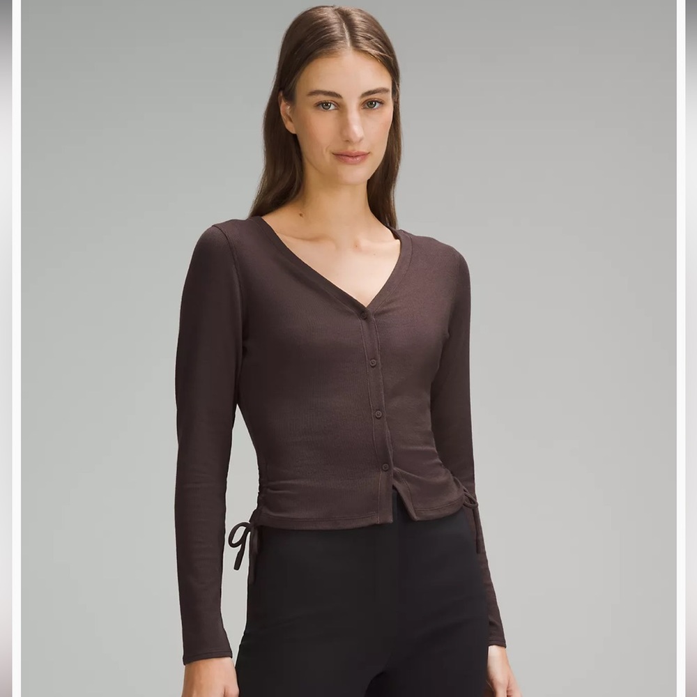 Lululemon Side-Cinch Ribbed Cardigan